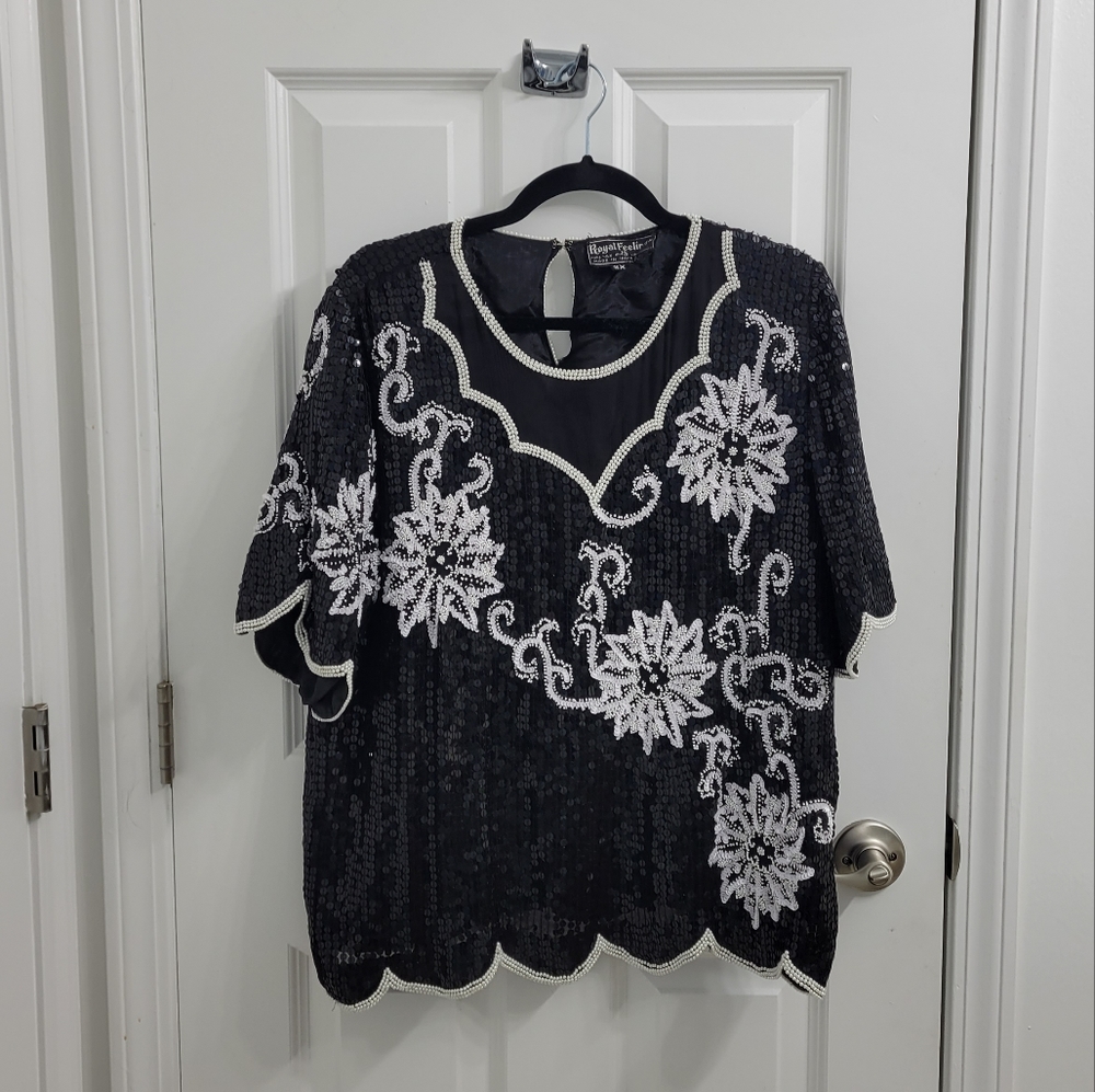 Royal Feelings Vintage Sequin Top